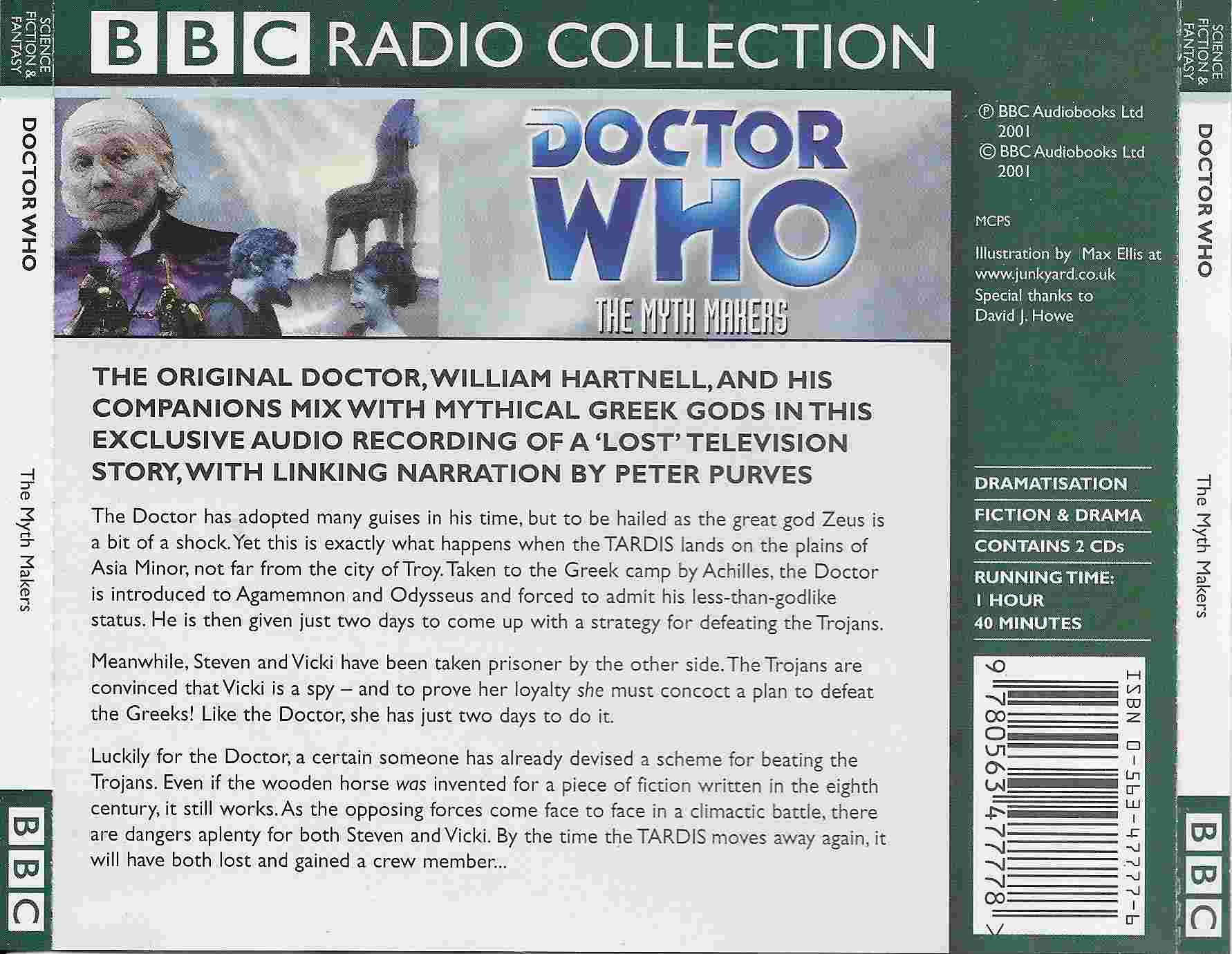 Picture of ISBN 0-563-47777-6 Doctor Who - The myth makers by artist Donald Cotton from the BBC records and Tapes library